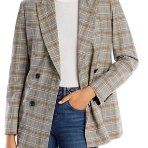 BCBGMaxAzria Checkered Blazer - Gray and Tan